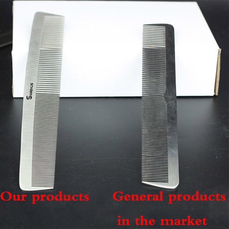 Metal titanium steel comb hair salon set comb strong and rust-free comb Non-slip and wear-resistant