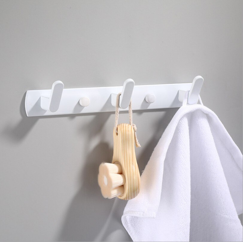 Zwart Wit Gewaad Haak Badkamer Handdoek Haken Handdoeken Zak Hoed Haak Wandmontage Kleding Coat Hook Muur Hanger Badkamer Hardware