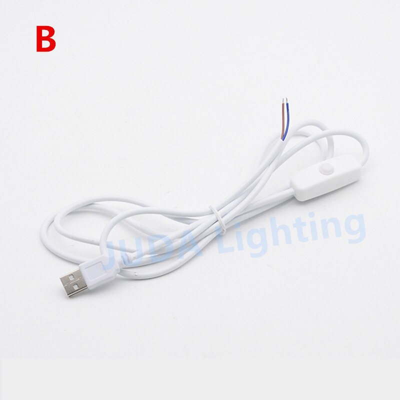 T5 plug cable with on / off switch USB plug wire with button switch Power Cord Extension Cord for table lamp desk light fittings