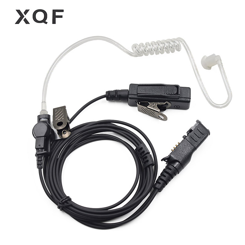 Xqf Surveillance Air Tube Ptt Oortelefoon Headset Mic Voor Motorola DP2400 Xir P6620 MTP3250 MTP3200 Twee Manier Radio Walkie Talkie