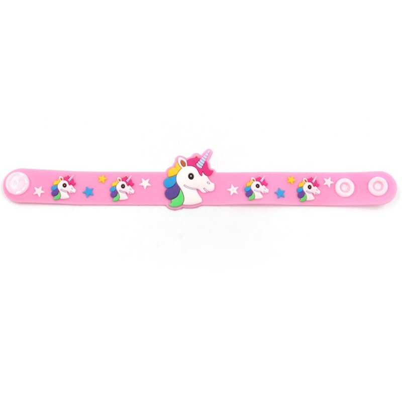 Kid Kinderen Meisje Jongen Ster Afdrukken Kleurrijke Eenhoorn Polsband Flexibele Wrap Slap Armband Dier Enfant Bangle: PK