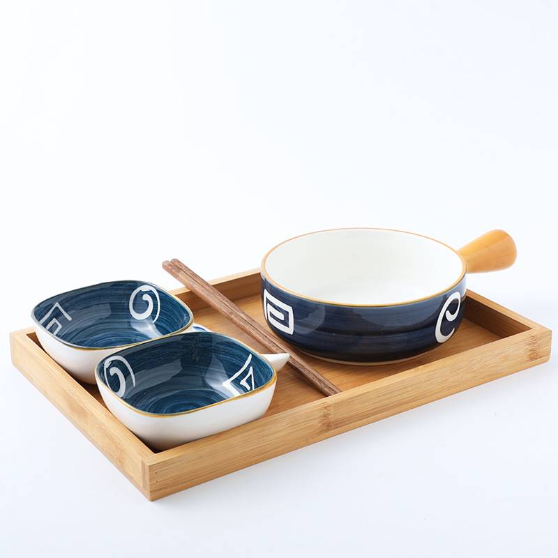 Japanese single handle Bowl Ceramic breakfast one ... – Grandado