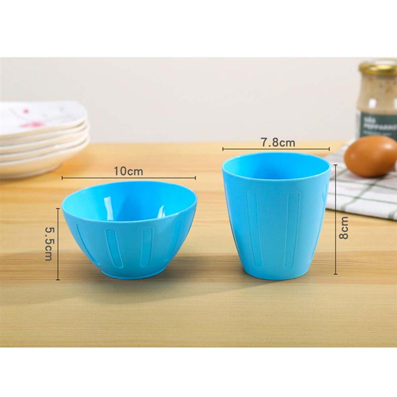 6 Pcs Plastic Bowls Reusable Portable Colorful Facial Mask Bowls Seasoning Bowls Salad Bowls for Household Home Kitchen Use