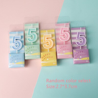 Wedding Multiple Colour Numbers 0-9 Birthday Candles Cake Topper Insert Birthday Party Dessert Table Candle Ornaments: 5