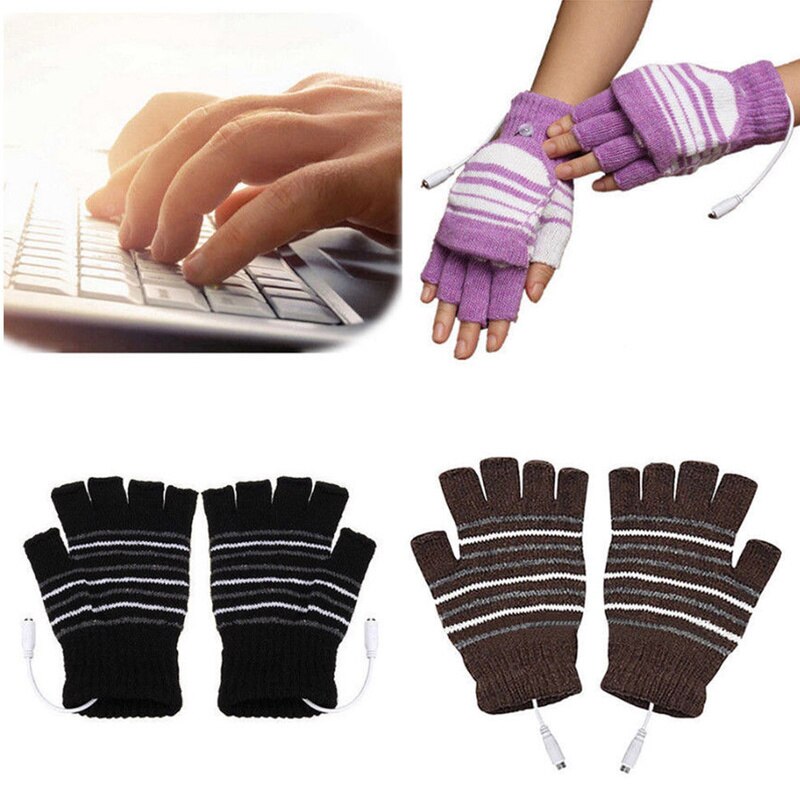 Fingerfri usb-drevne opvarmningshandsker udendørs bjergbestigning ridekontor efterår og vinter håndopvarmede handsker