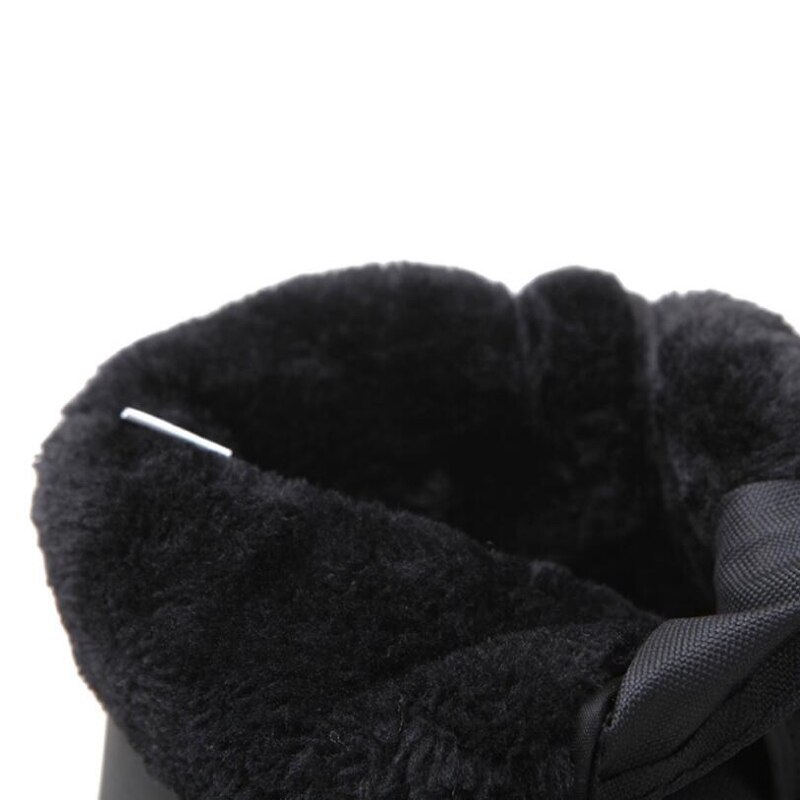 Herresnestøvler med skridsikre støvler vandtætte skridsikre vintersko mænd varme pels ankelstøvler stor størrelse 40 - 46