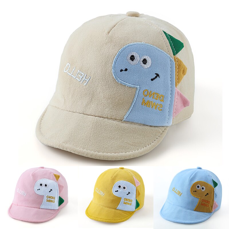 Cartoon Baby Baseball Cap Nette Dinosaurier Brief Kinder Baby Mädchen Jungen Sonnenhut Hut Frühling Sommer Kinder Kleinkind Strand Hut