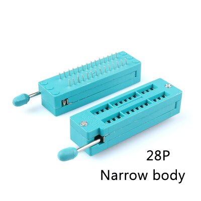 Conector Universal ZIF de prueba de circuito integrado, DIP14/16/18/20/24/28/32/40P, 2,54mm: 28PNarrow body
