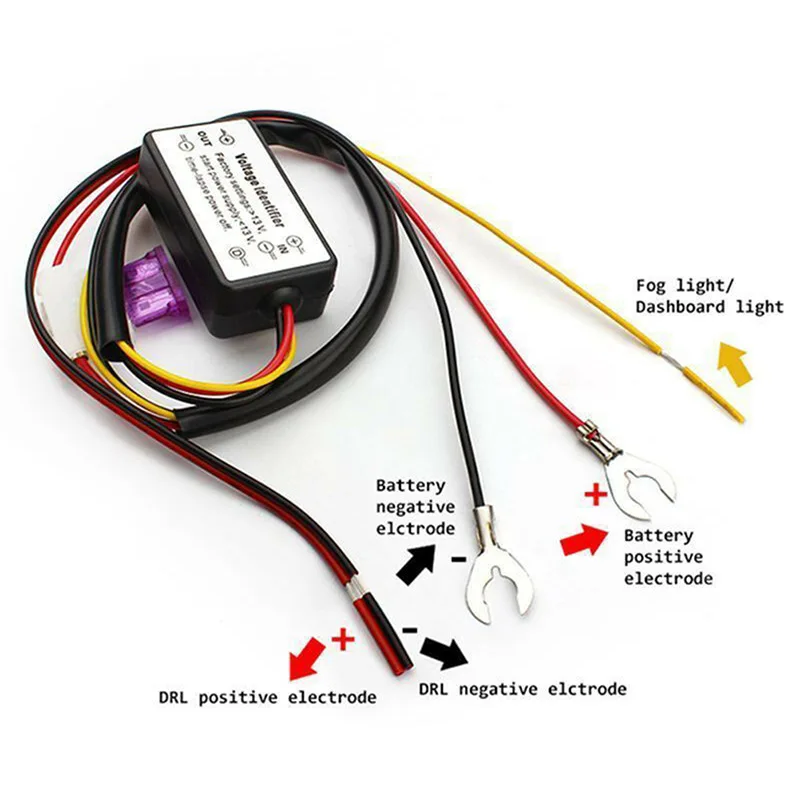 DRL Controller Auto LED-dagrijverlichting Relais Harnas Dimmer aan/uit 12-18V Mistlamp Controller Vertragingslicht Vertragingslijn