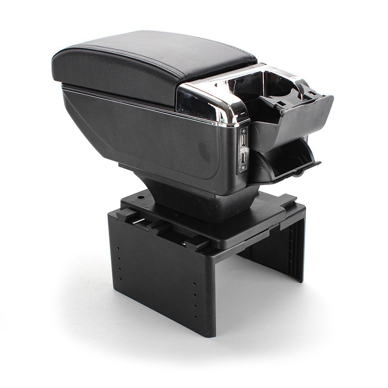 Para Hyundai ix20 caja de reposabrazos universal caja de cuero PU para auto ESTILO DE COCHE Tienda central de contenido caja soporte de taza Accesorios