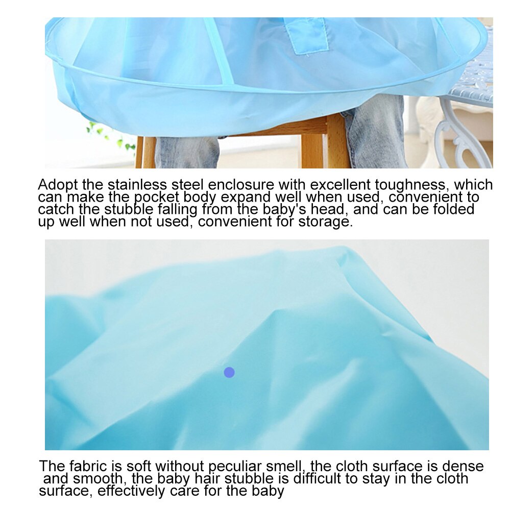 Cape de nettoyage et de coupe de cheveux pour enfants, tablier pliable pour Salon de coiffure
