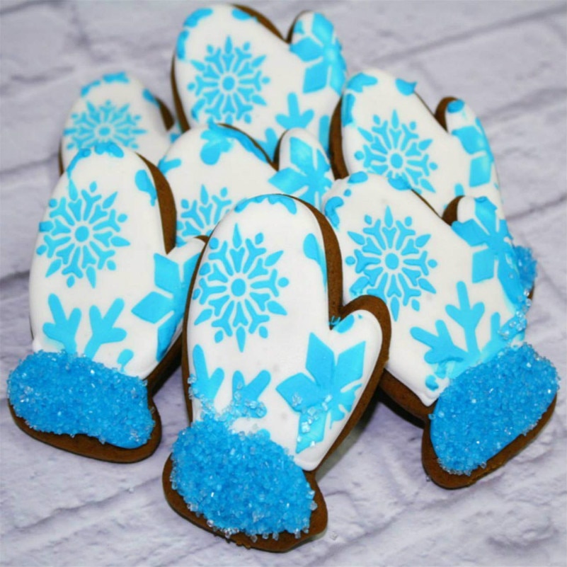 KENIAO Weihnachten Handschuh Cookie Cutter einstellen-3 Stück-Fondant/Gebäck/Brot/Sandwich/Keks Cutter -Edelstahl