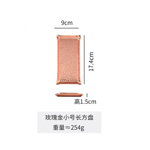 Metal Square Plate Tableware Serving Platter Dinner Vintage Stainless Steel Plate Talerze Obiadowe Serving Tray BK50SC: style6