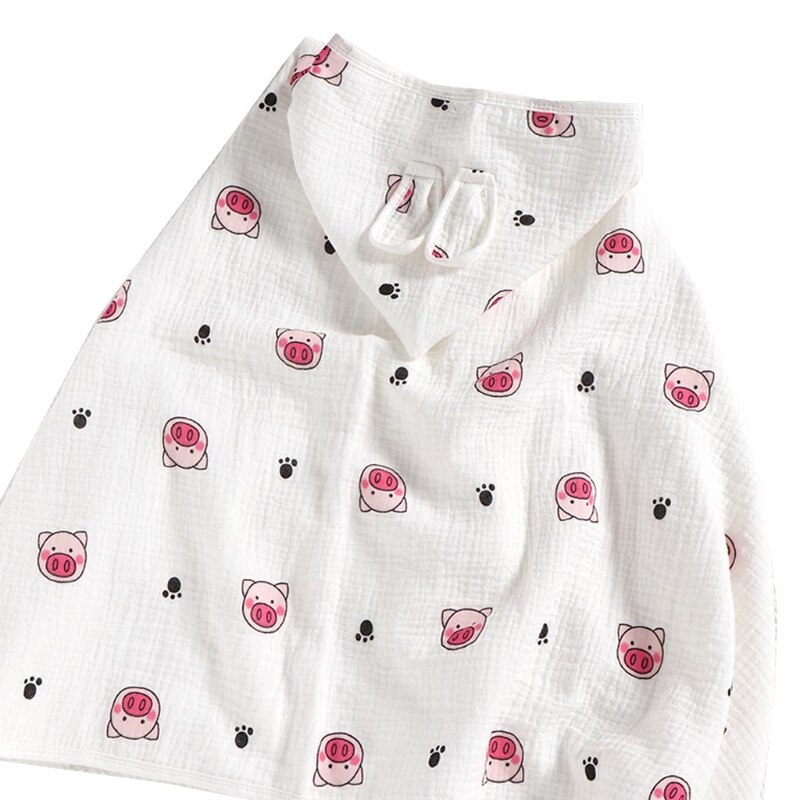 Toalla de baño con capucha para bebé y niño, bata de baño con estampado de dibujos animados, manta envolvente, capa absorbente de algodón suave, Poncho, bata para niño: P