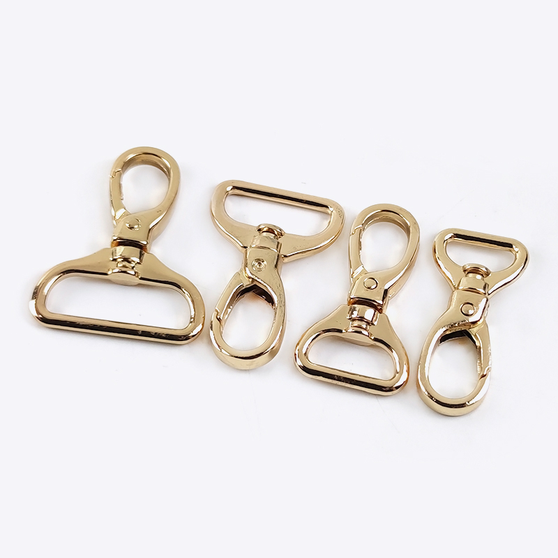 2/4/10Pcs 15/20/26/32mm Metal Strap Buckles for Bag Swivel Lobster Buckle Webbing Keychain Carabiner Hook Clasps DIY Accessories: 3mm / Gold