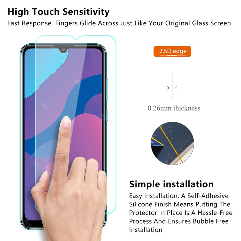 Schutz glas für honor 9a gehärtetem glas screen protector film für huawei honor9a honer 9 eine a9 6,3 huawey onor huwei hawei