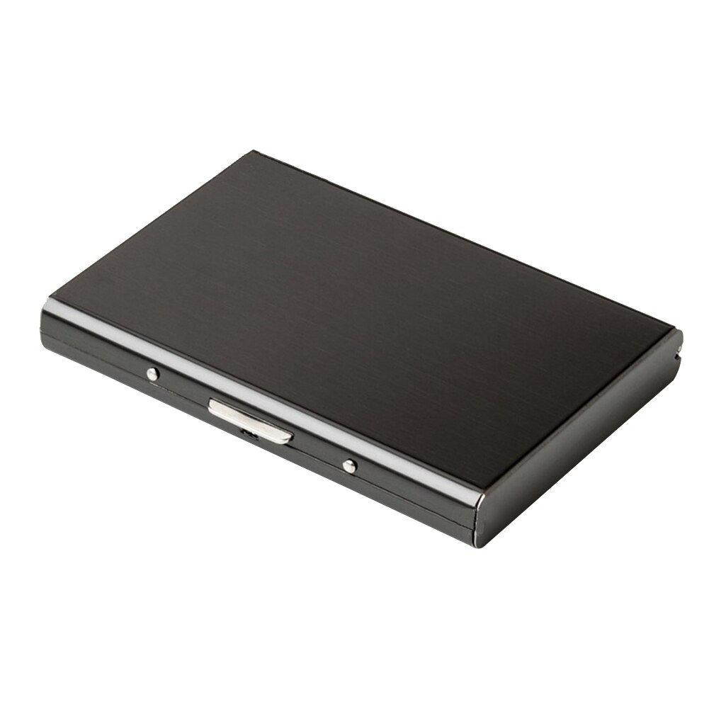 Rvs Credit Kaarthouder Anti-Diefstal Rfid Portemonnee Metalen Card Case: Donkergrijs