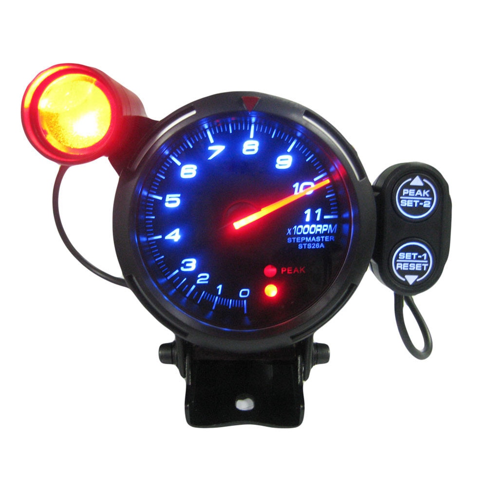 Universal 3.5&quot; Speed Tachometer Gauge Kit Blue LED 11000 RPM with Adjustable Shift Light+Stepping Motor Car Accessories