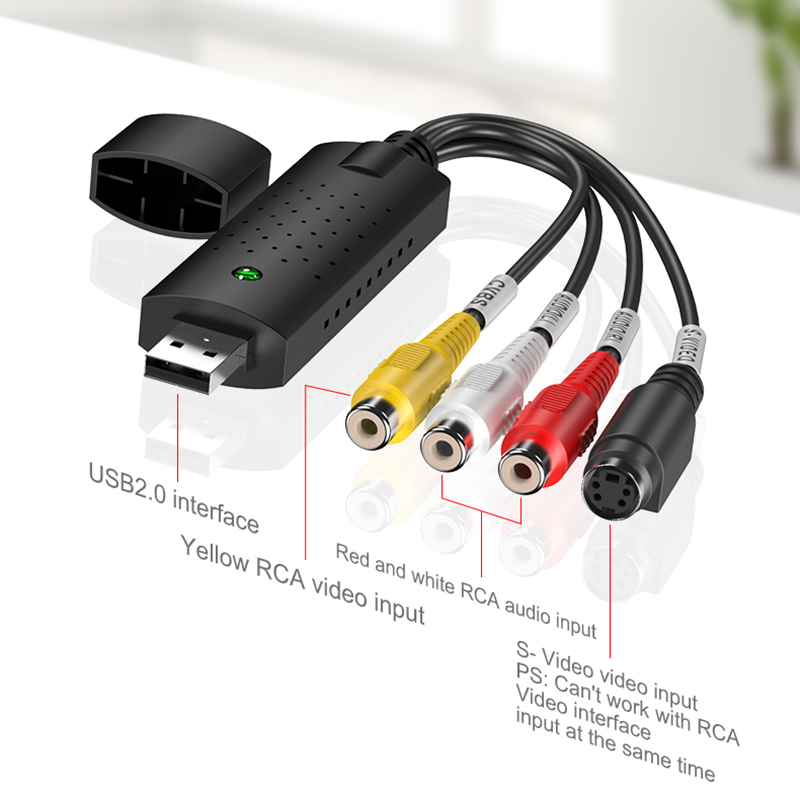 Nouveauté USB 2.0 Easycap Capture Vidéo 4 canaux TV DVD VHS Capture Audio Adaptateur Carte TV VIDÉO DVR