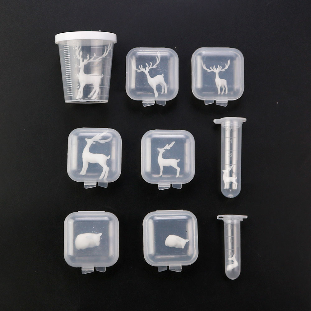 Voor leuke 3D Elanden Decoratie Bos Miniaturen Micro Landschap Decoratie Hars Vuller Kristallen Bol Plastic Fee Herten