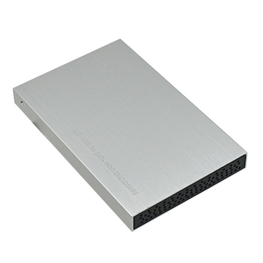 Silver Container For Hard Disk SATA to USB2.0 2.5 External Hard Disk Driver Adapter 1TB 500GB SSD HDD Case Enclosure Box Optibay