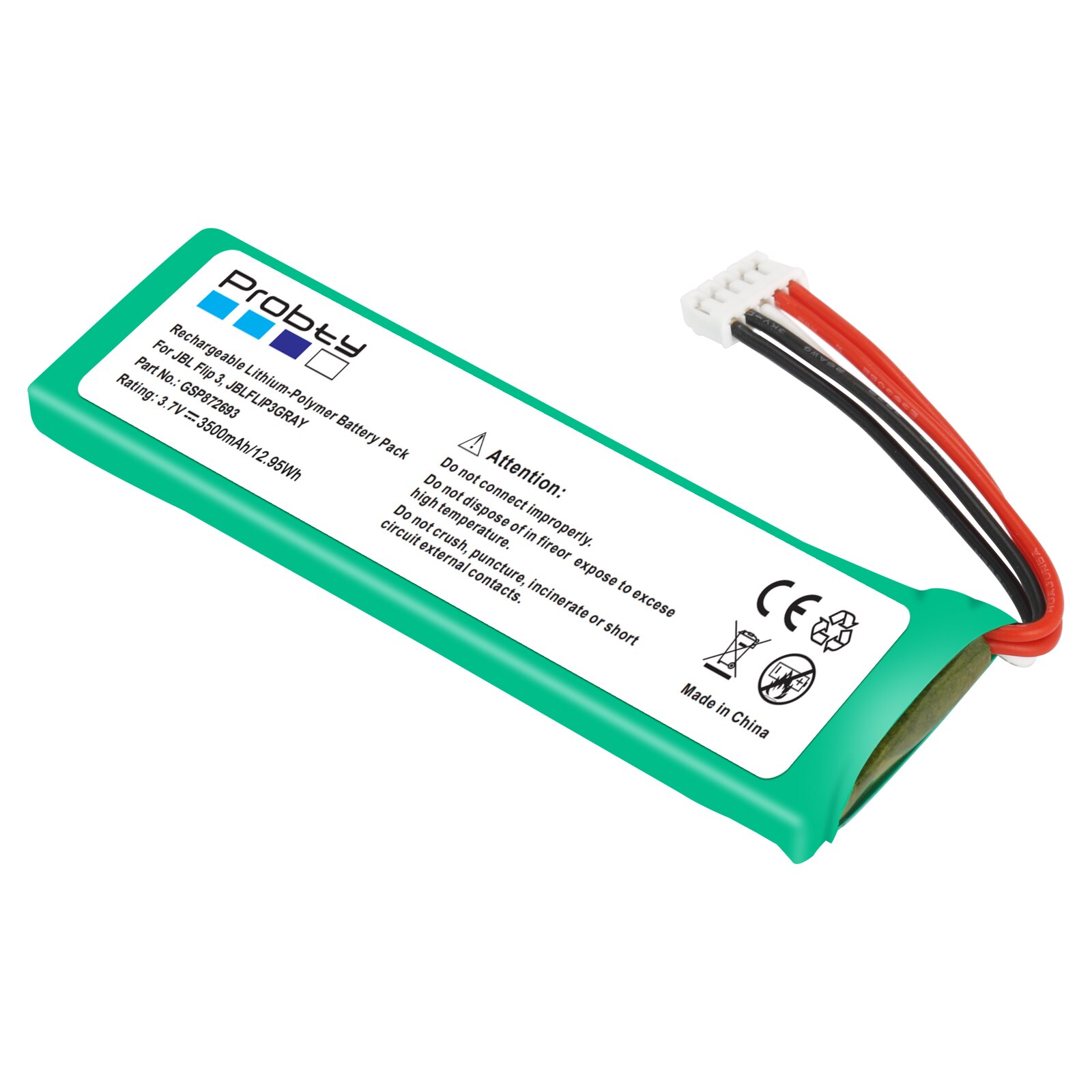 GSP872693 3.7v 3500mAh Battery For JBL Flip 3 Flip 3 GRAY GSP872693 P763098 03