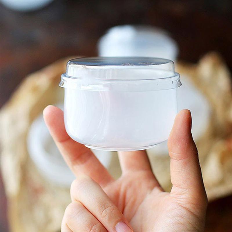 50 juegos de pudín para hornear, taza de alta temperatura, vaso de pudín japonés resistente con tapa (transparente)