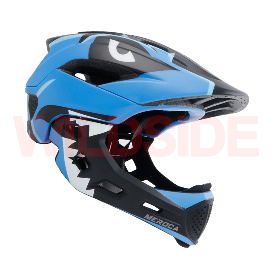 Kids Cycling Helmet Full Face Detachable Chin rest MTB BMX Downhill bike Balance Helmet Casco Ciclismo Capacete: Blue