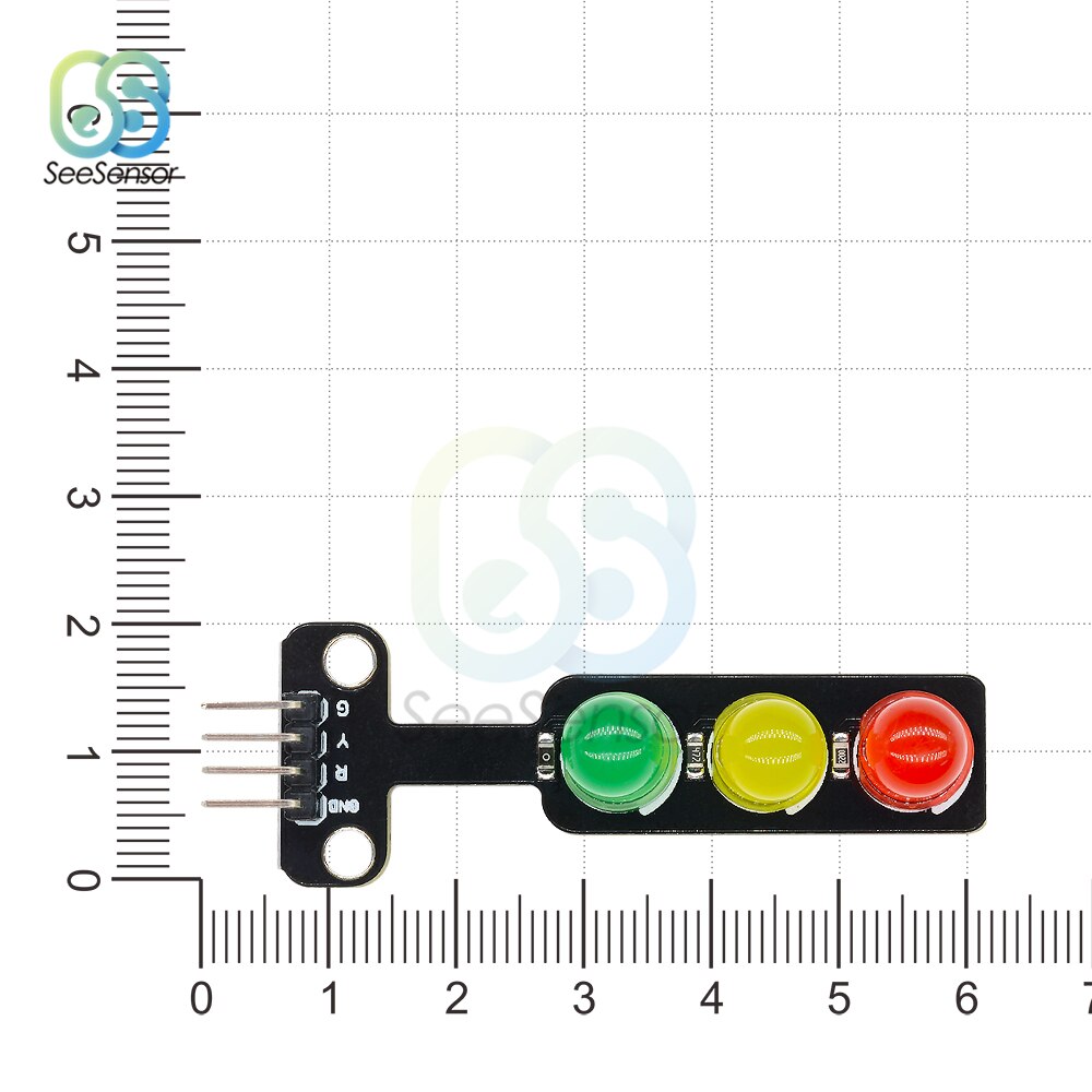5Pcs Mini 5V Traffic Light LED Display Module for Arduino Red Yellow Green 5mm LED RGB Traffic Light
