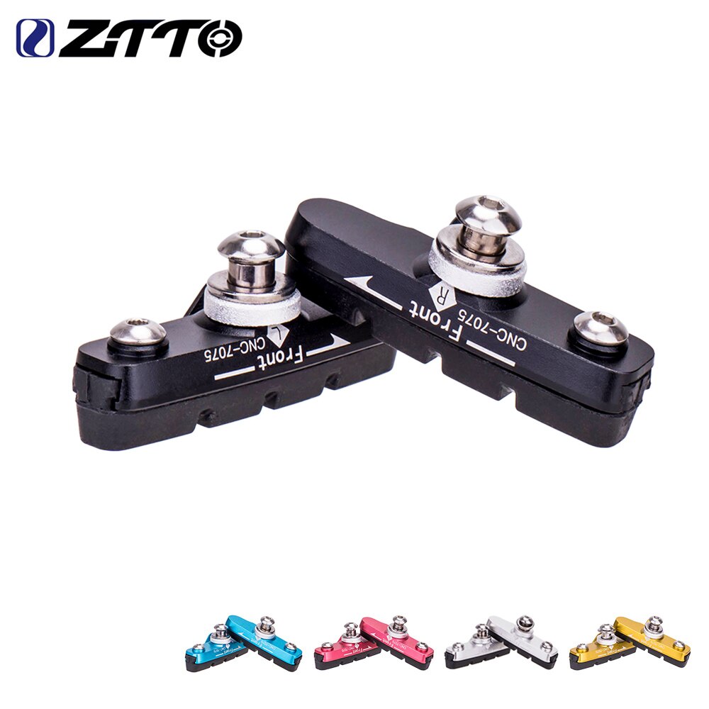 ZTTO – étriers de vélo de route avec plaquettes de frein remplaçables, coque en aluminium CNC, 1 paire de bloc, chaussures de freinage légères pour partie carbone