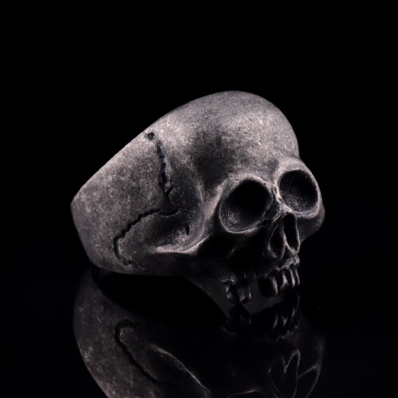gothique Rock crâne anneau bande crâne Vintage Punk hommes crâne Biker Rock Roll gothique Punk bijoux anneau