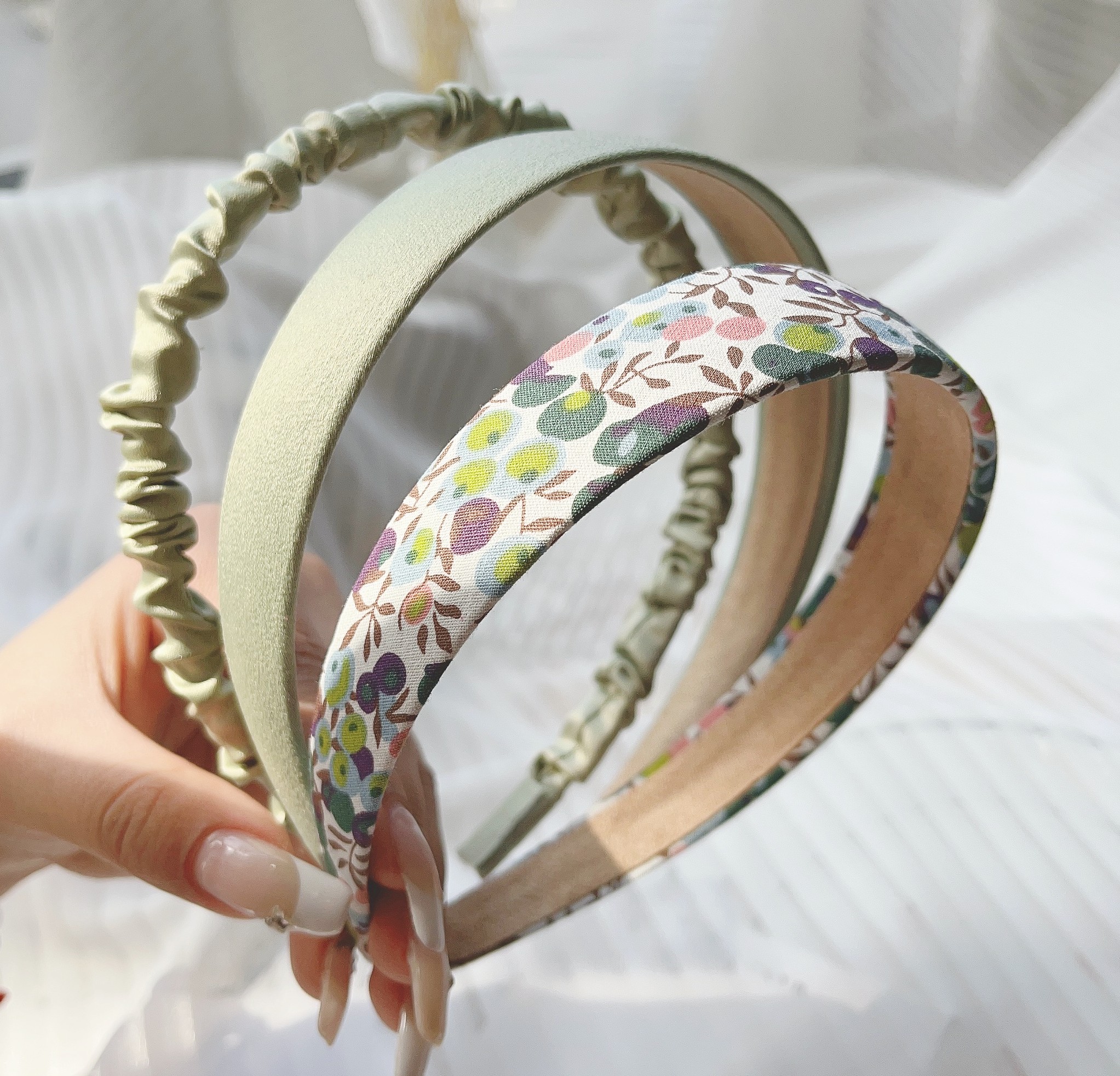 3 unids/set mujer bandas para el cabello de tela tocado diadema de perlas diadema para niñas aro para el cabello accesorios para el cabello femenino