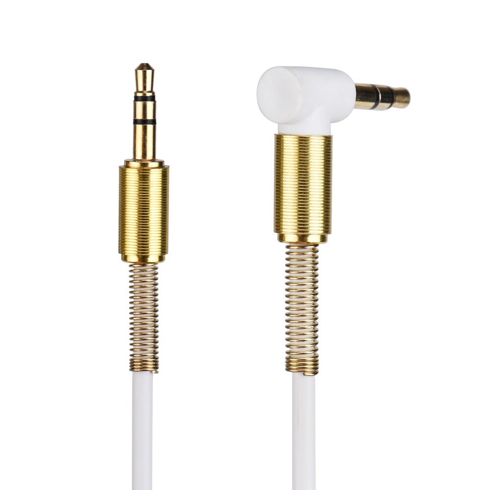 1M 3.5Mm Jack Audio Kabel Male Naar Male 90 Graden Haakse Aux Kabel