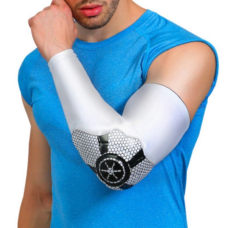 Elleboogbandages, basketbal, armwarmers, 1 paar kinderen, elleboogbeschermers, keeper, beschermende shooter, sleeve, handbal, volleybal, elleboogbescherming, M