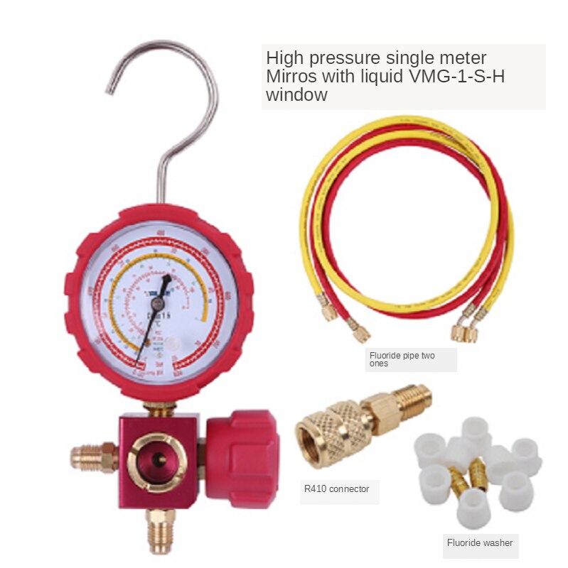 VALUE VMG-1 High and Low Pressure Single Meter Valve Refrigerant Pressure Gauge Refrigerant Fluoride Meter hvac tools