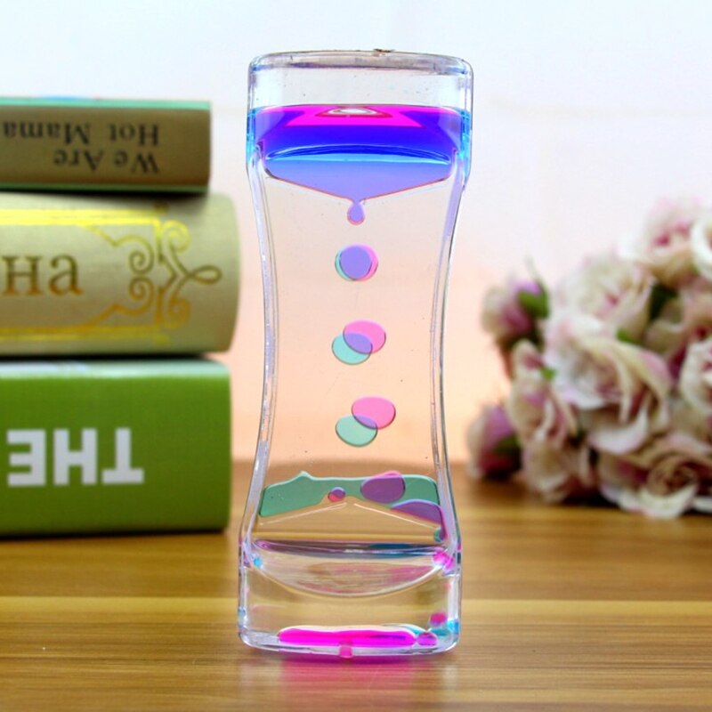 Educational Toys Hourglass Sensory Visual Stimulation Timer Decompression Toys Water Time Lapse Sensor: Blue