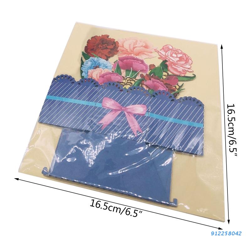 3D Pop Up Mothers Day Cards Floral Flower Thank You Greeting Cards for Mom Wife