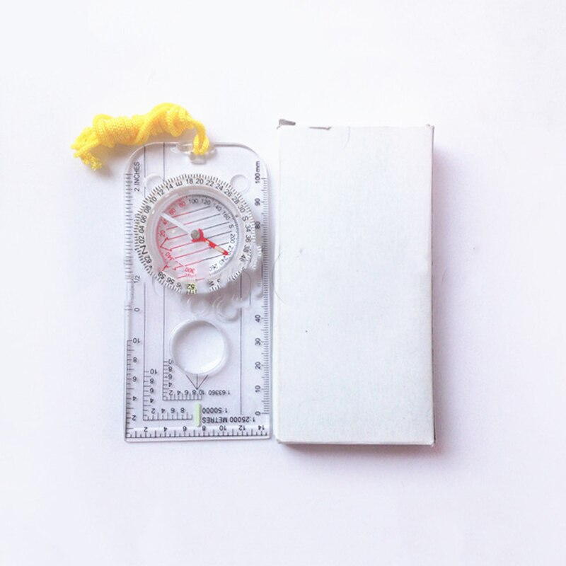 Competition Orienteering Compass Car Camping Hiking Pointing Guide Transparent Luminous Scale Compass Map Ruler