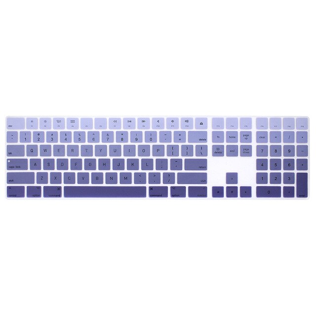 Magic Keyboard with Numeric Keypad MQ052LL/A A1843 Soft Silicone Skin Keyboard Cover For Apple Magic Keyboard: Dark purple