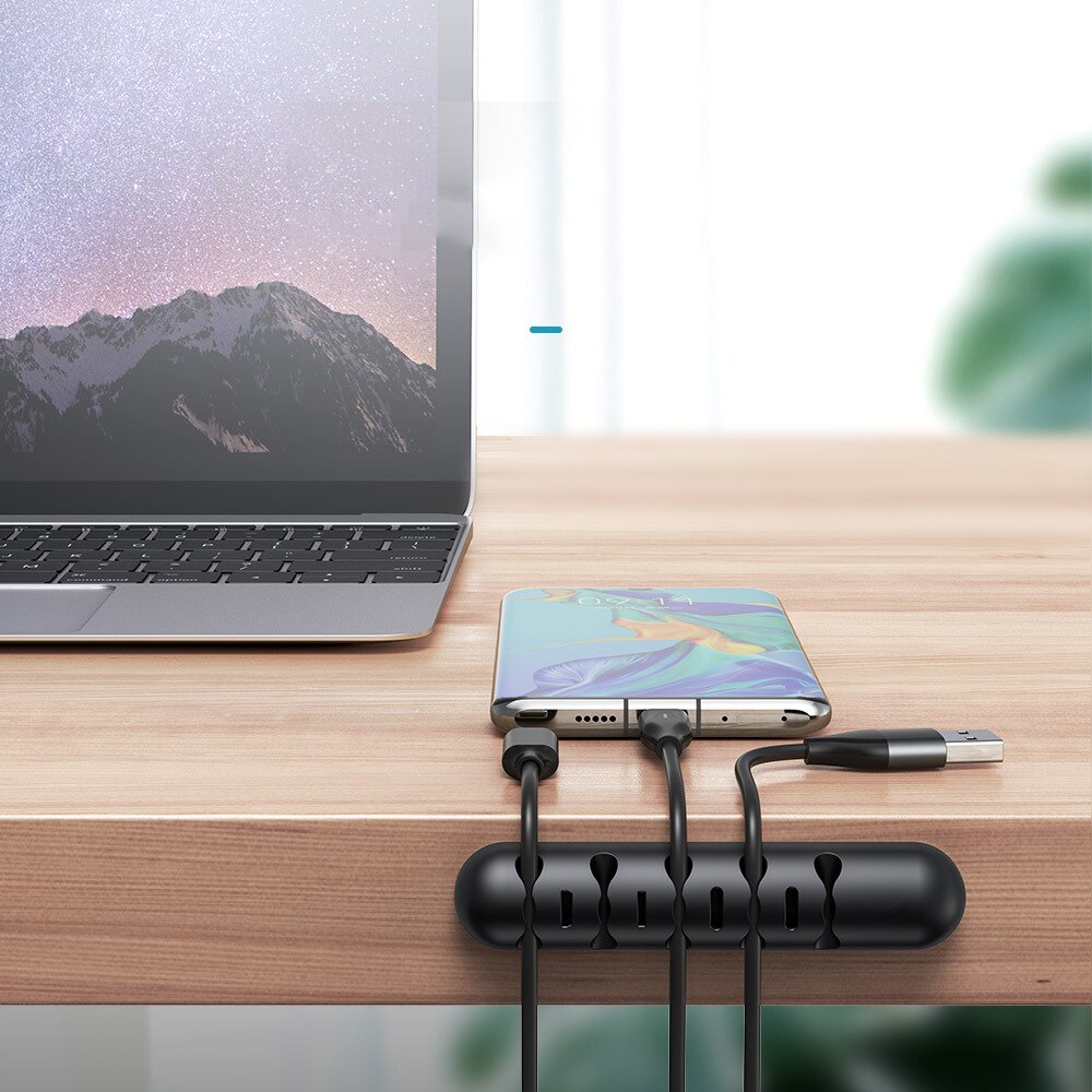 Cable wire organizer, desktop fixed cable organizer silicone multifunctional wire fixing device home office storage