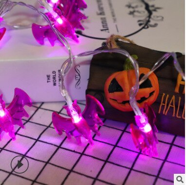 Kunstmatige Herfst Esdoorn Bladeren Pompoen Guirlande Led Kerstverlichting Voor Kerst Decoratie Thanksgiving Party Diy Halloween Decor: Purple Bat
