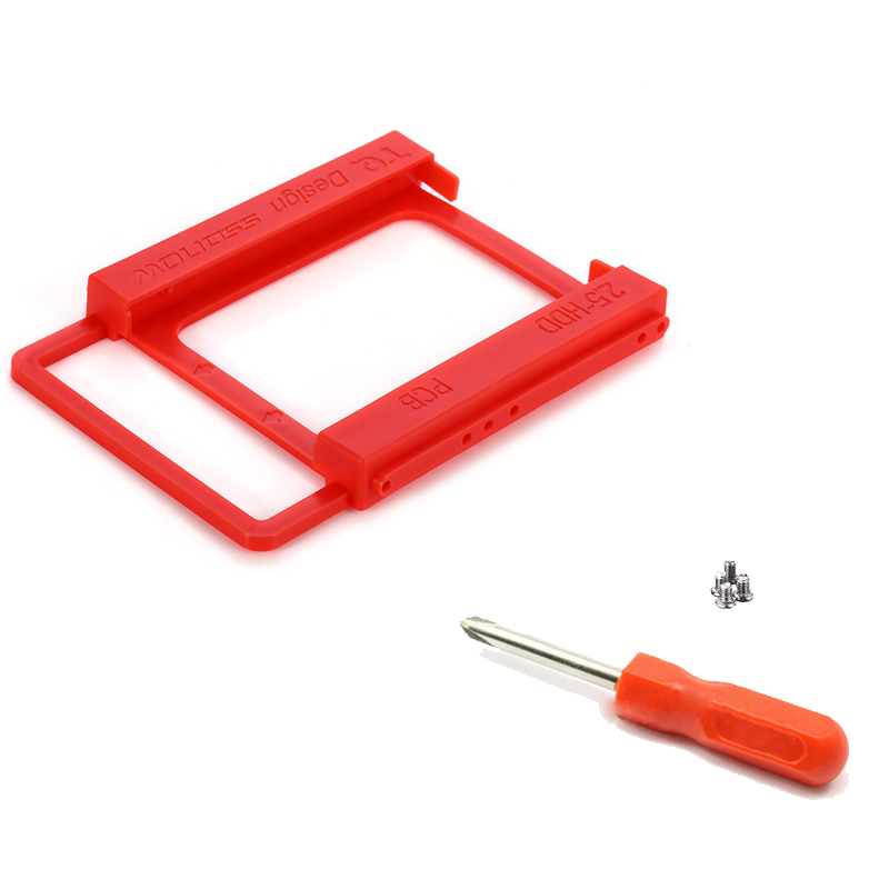 Ssd Montagebeugel 2.5 3.5 Inch Tot Hdd Milieu Plastics Harde Schijf Interne Houder Rood Adapter Voor Desktop Computer