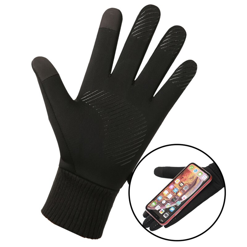 Winter heren fiets handschoenen winddicht warm touchscreen handschoen ademend waterdicht antislip fiets handschoenen voor heren