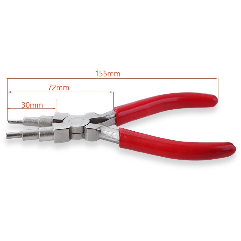 Nylon Platte Neus Tang Sieraden Tang Diy Tang Zes-Sectie Hand Wond Modellering Krimptang Gebogen Tang handgereedschap: 1