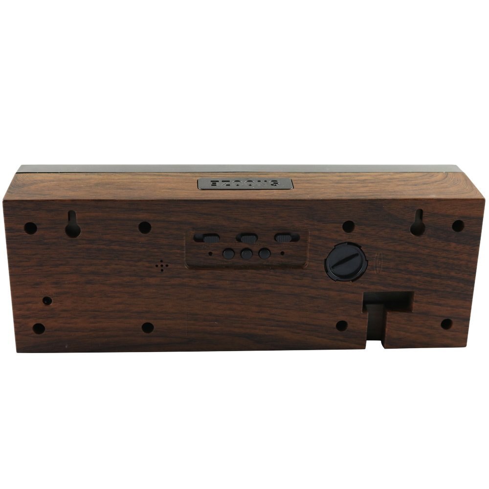 Led Wooden Clock Digital Wood Wall Watch Big Screen Dual Alarm Watch Bedside Snooze Kitchen Timer Office Temperature Date timer