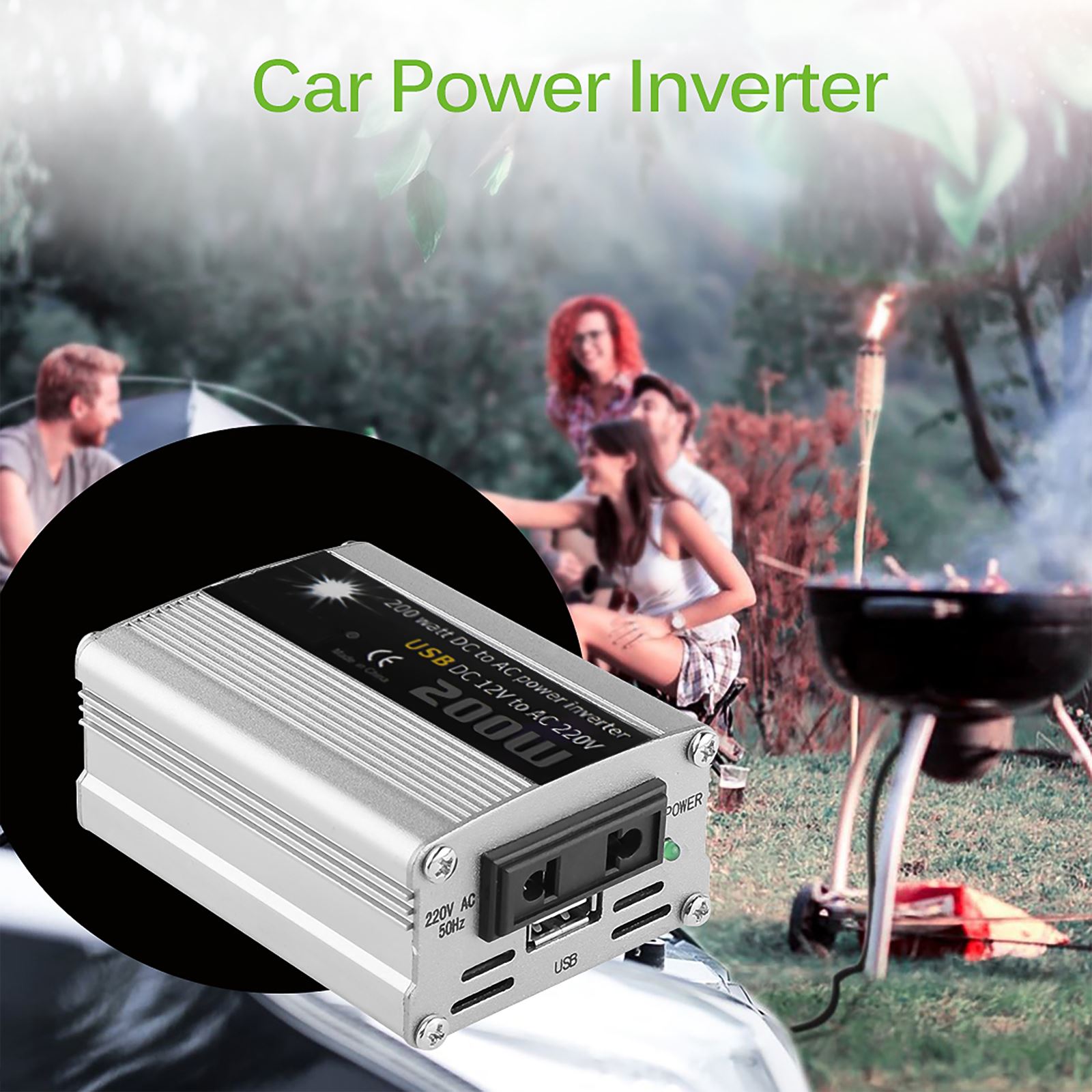 Car Power Converter Power Inverter Charger Converter Reverse Polarity Protection Auto Accessories