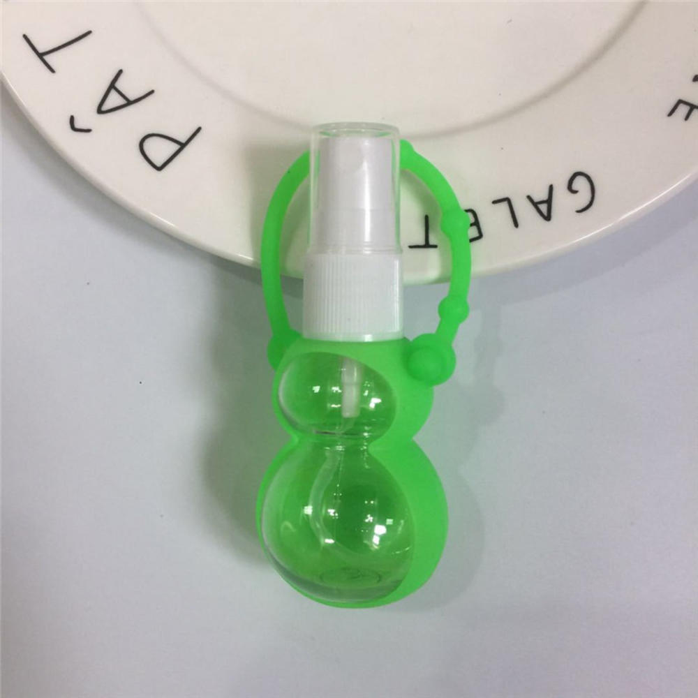 30ml silicone dos desenhos animados forma cabaça mini gel portátil desinfetante para as mãos mini garrafa recarregável removível viagem capa: 06