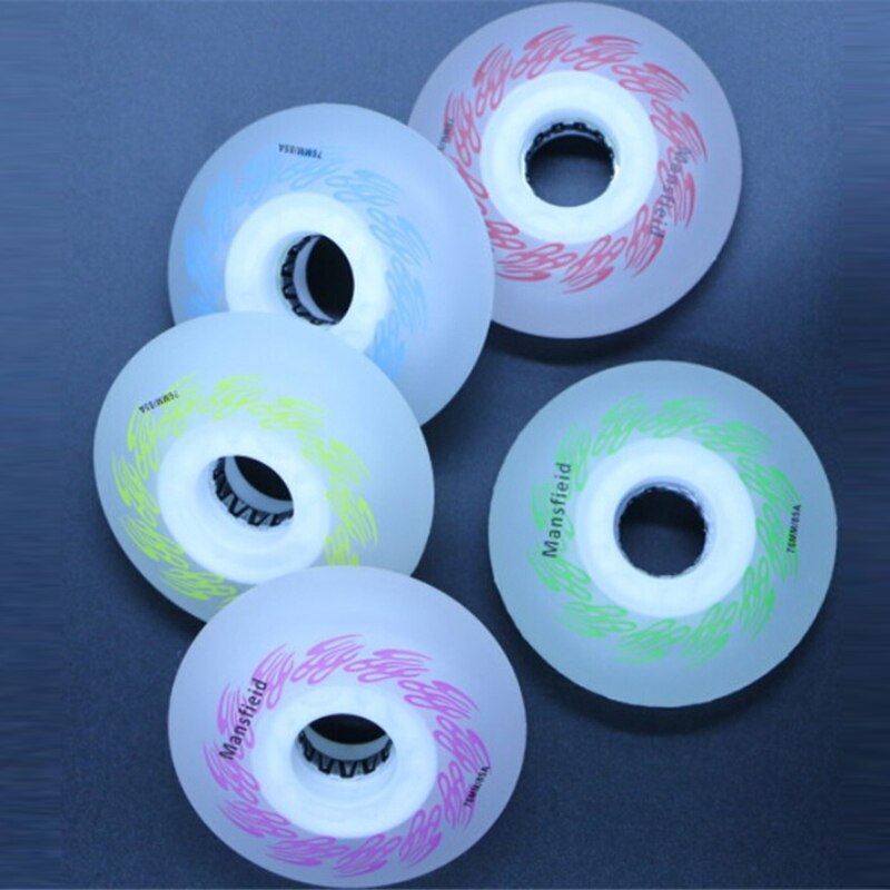 Japy skate led belysning skating hjul 85a flash rullehjul glidende skate hjul 72 76 80 8 stk slalom seba patines dæk