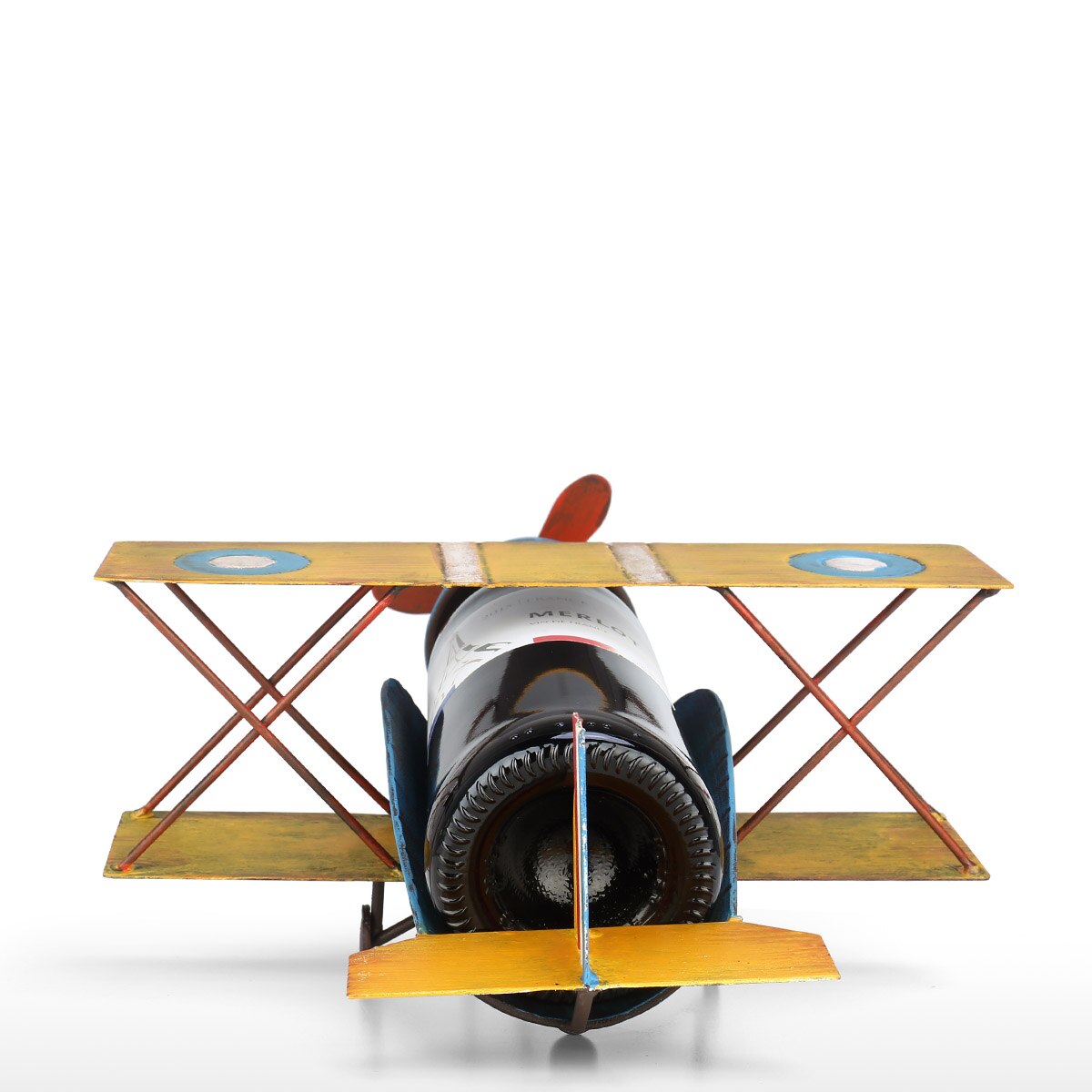 Porte-bouteille à vin en métal | Avion, support pour whisky, porte-bouteille, plateau pour boire, décoration de Bar