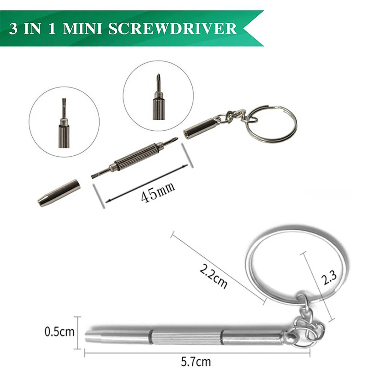 1/2/10pcs Mini 3 in1 Screwdriver Eyeglass Optical Eye Glasses Portable Spectacles Watch Repair Kit Practical Household Hand Tool